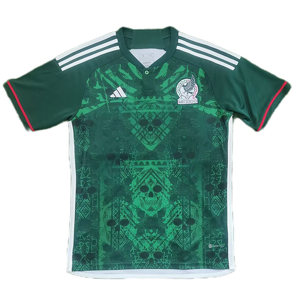Mexico jour des morts maillot uniforme de football kit de football pour hommes hauts sport chemise verte 2023-2024